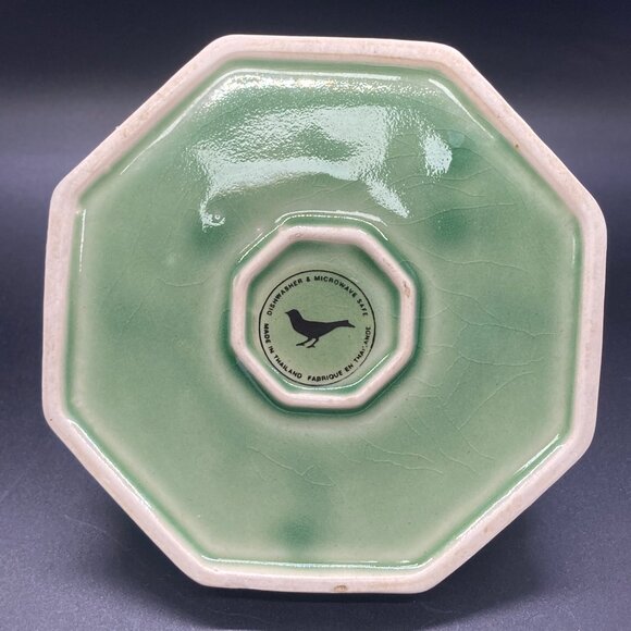 Celadon Lidded Octagon Shaped Sugar Bowl with Handles by Anthropologie - Picture 9 of 9